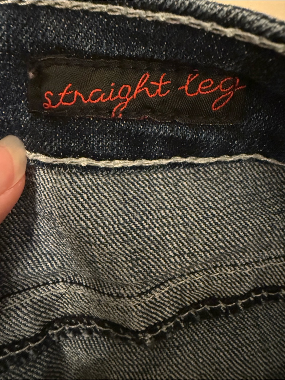 Earl Jean Embroidered Pocket Straight Leg Jeans 16P Stretch Denim Y2K Boho - Picture 6 of 10
